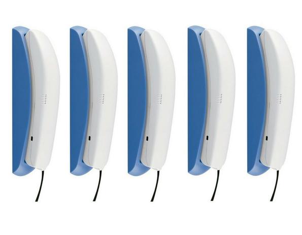 Kit 5 Telefone com fio Gondola TC 20 Cinza / Azul Intelbras Menor preço em Kit 5 Telefone com fio Gondola TC 20 Cinza / Azul Intelbras