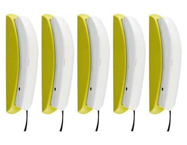 Kit 5 Telefone com fio Gondola TC 20 Cinza / Verde Intelbras Menor preço em Kit 5 Telefone com fio Gondola TC 20 Cinza / Verde Intelbras