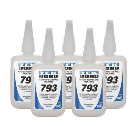 Kit 5 un adesivo instantaneo 20g 793 tekbond - TEK BOND Menor preço em Kit 5 un adesivo instantaneo 20g 793 tekbond - TEK BOND