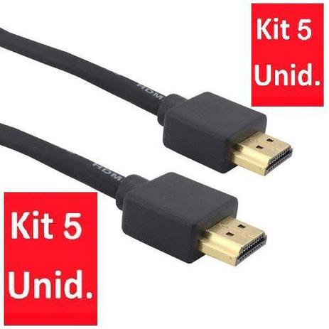 Kit 5 un Cabo Hdmi 2.0 19 Pinos 4k Ultra Hd 1,5 Mts Exbom Cbx-h15dsm Menor preço em Kit 5 un Cabo Hdmi 2.0 19 Pinos 4k Ultra Hd 1,5 Mts Exbom Cbx-h15dsm