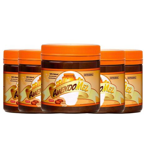 Kit 5 Un Pasta de Amendoim Amendomel 500g Cacau - Thiani Menor preço em Kit 5 Un Pasta de Amendoim Amendomel 500g Cacau - Thiani