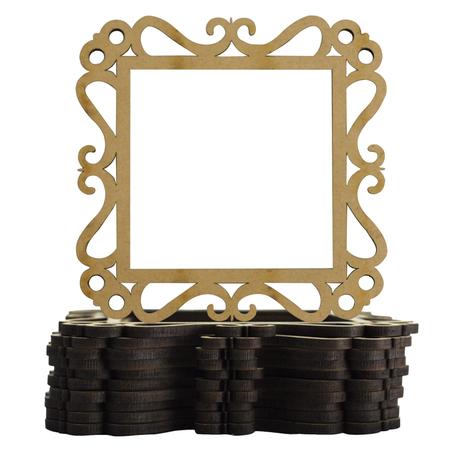 Kit 50 Aplique Moldura Quadrada Arabesco 10cm Laser Mdf Madeira - Atacadão do artesanato mdf Menor preço em Kit 50 Aplique Moldura Quadrada Arabesco 10cm Laser Mdf Madeira - Atacadão do artesanato mdf
