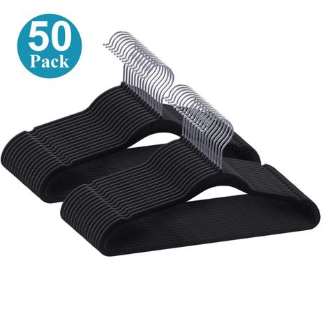 Kit 50 Cabides De Veludo Slim Antideslizante Preto - Toaninni é ruim? Kit 50 Cabides De Veludo Slim Antideslizante Preto - Toaninni é boa?