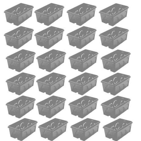 Kit 50 Caixas de Luz 4x2 Preta - Plástica Menor preço em Kit 50 Caixas de Luz 4x2 Preta - Plástica