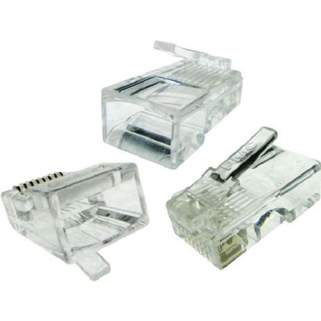 Kit 50 Conector de rede RJ45 Modular Plug Macho 8 X 8 Cat 5 - Gc Menor preço em Kit 50 Conector de rede RJ45 Modular Plug Macho 8 X 8 Cat 5 - Gc