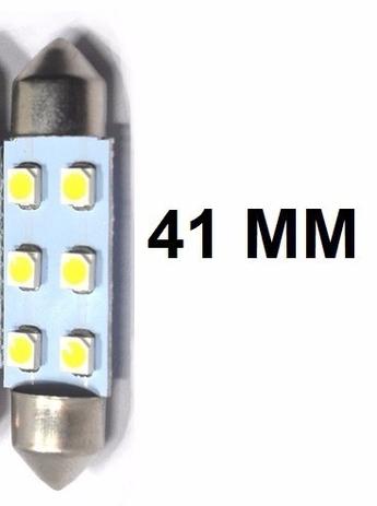Kit 50 Lampada Torpedo C5w 6 Led Branco 41 Mm 12v - Mfl Menor preço em Kit 50 Lampada Torpedo C5w 6 Led Branco 41 Mm 12v - Mfl