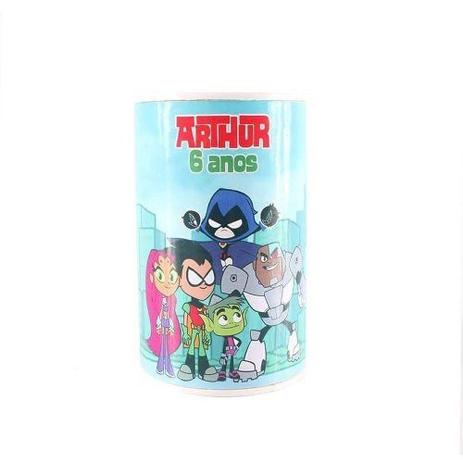 Kit 50 Lembrancinha Cofrinho Personalizado Jovens Titãs - Aluá festas é boa?
