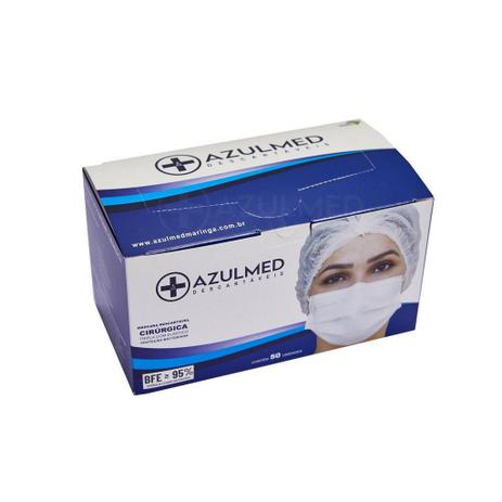 kit 50 Máscaras Cirúrgicas Descartáveis Tripla Camada com Clip Nasal - Aleatória Menor preço em kit 50 Máscaras Cirúrgicas Descartáveis Tripla Camada com Clip Nasal - Aleatória