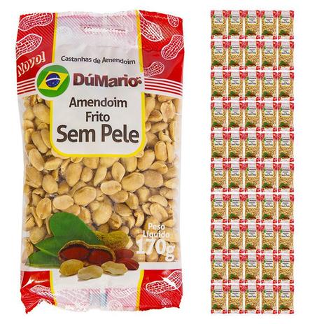 Kit 50 Pacotes Amendoim sem Casca Frito Salgado 170 gramas - Amendoim dumario Menor preço em Kit 50 Pacotes Amendoim sem Casca Frito Salgado 170 gramas - Amendoim dumario