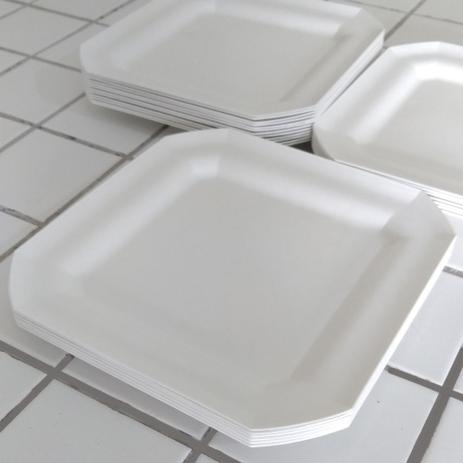 Kit 50 Pratos Rasos Plástico Quadrado 24x24cm para Salada Lanche Cozinha Festa Buffet Cor: Branca - Nacional Menor preço em Kit 50 Pratos Rasos Plástico Quadrado 24x24cm para Salada Lanche Cozinha Festa Buffet Cor: Branca - Nacional