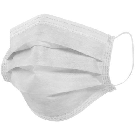 Kit 50un Máscara De Proteção Adulto Branca Descartável Tripla c clip Nasal - Protector tnt Menor preço em Kit 50un Máscara De Proteção Adulto Branca Descartável Tripla c clip Nasal - Protector tnt