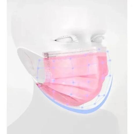 Kit 50un Máscara De Proteção Adulto Rosa Descartável Tripla - TNT PROTECTOR TRIPLA Menor preço em Kit 50un Máscara De Proteção Adulto Rosa Descartável Tripla - TNT PROTECTOR TRIPLA