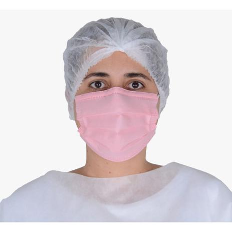 Kit 50un Máscara De Proteção Tnt Adulto Rosa Descartável Tripla - FABRICADO NO BRASIL Menor preço em Kit 50un Máscara De Proteção Tnt Adulto Rosa Descartável Tripla - FABRICADO NO BRASIL
