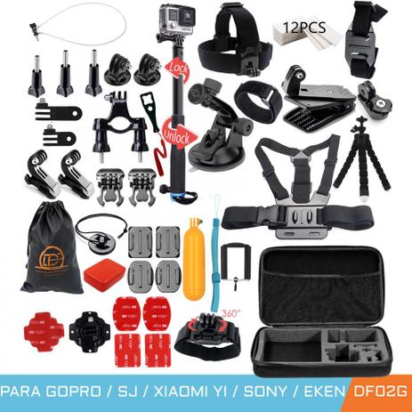 KIT 52 1 ACESSÓRIOS COM BASTÃO COMPACTO Gopro Hero 7 Black - Domefloat Menor preço em KIT 52 1 ACESSÓRIOS COM BASTÃO COMPACTO Gopro Hero 7 Black - Domefloat