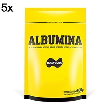 Kit 5X Albumina - 500g Refil Morango - Naturovos Menor preço em Kit 5X Albumina - 500g Refil Morango - Naturovos