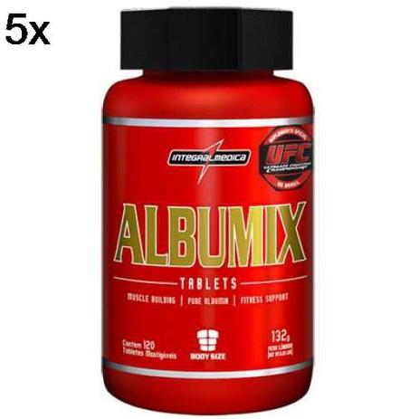 Kit 5X Albumix - 120 Tabletes - IntegralMédica - Integralmedica Menor preço em Kit 5X Albumix - 120 Tabletes - IntegralMédica - Integralmedica