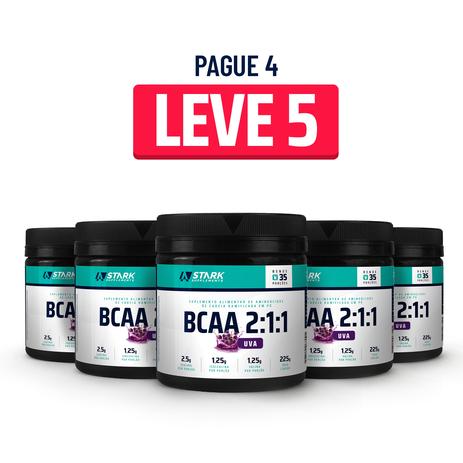 Kit 5x BCAA 2:1:1 - BCAA em pó- Stark Supplements Menor preço em Kit 5x BCAA 2:1:1 - BCAA em pó- Stark Supplements