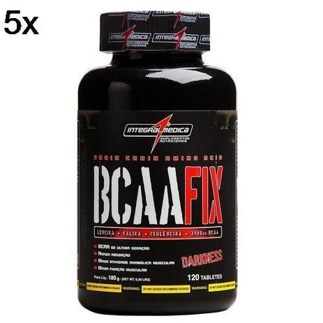 Kit 5X BCAA Fix Darkness - 120 Tabletes - IntegralMédica - Integralmedica Menor preço em Kit 5X BCAA Fix Darkness - 120 Tabletes - IntegralMédica - Integralmedica