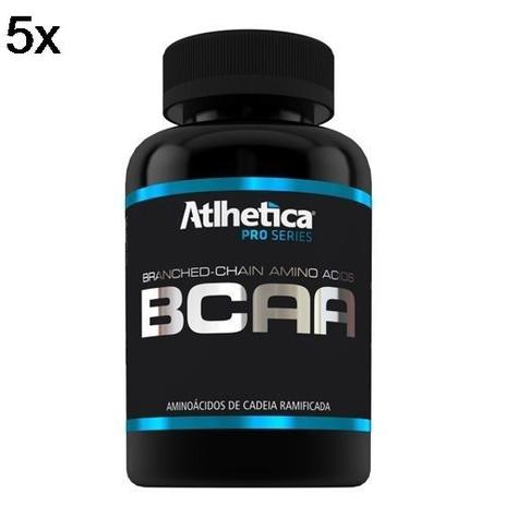 Kit 5X Bcaa Pro Series - 60 Cápsulas - Atlhetica Nutrition Menor preço em Kit 5X Bcaa Pro Series - 60 Cápsulas - Atlhetica Nutrition