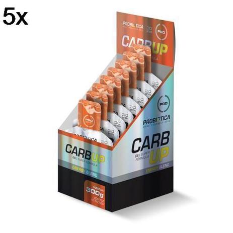 Kit 5X Carb UP Gel Super Fórmula - 10 Sachês 30g Laranja - Probiótica Menor preço em Kit 5X Carb UP Gel Super Fórmula - 10 Sachês 30g Laranja - Probiótica