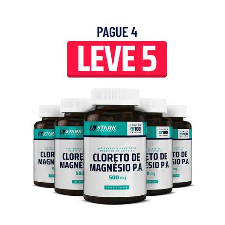 Kit 5x Cloreto de Magnésio P.A. - 120 cápsulas - Stark Supplements Menor preço em Kit 5x Cloreto de Magnésio P.A. - 120 cápsulas - Stark Supplements