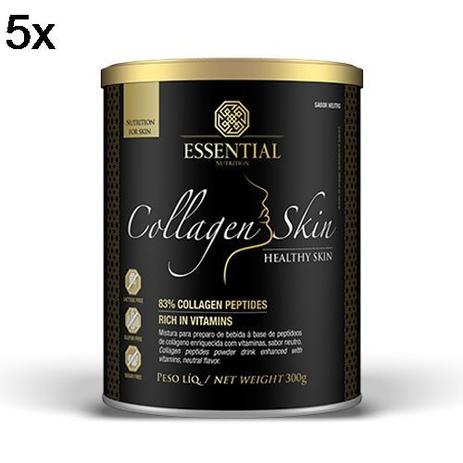 Kit 5X Collagen Skin - 300g Neutro - Essential Nutrition Menor preço em Kit 5X Collagen Skin - 300g Neutro - Essential Nutrition
