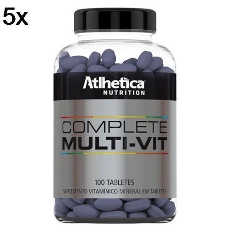 Kit 5X Complete Multi-Vit - 100 Tabletes - Atlhetica Nutrition Menor preço em Kit 5X Complete Multi-Vit - 100 Tabletes - Atlhetica Nutrition