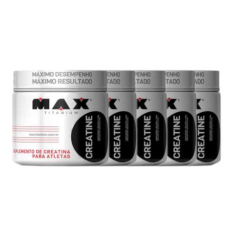 KIT 5x Creatina (150g) - Max Titanium Menor preço em KIT 5x Creatina (150g) - Max Titanium