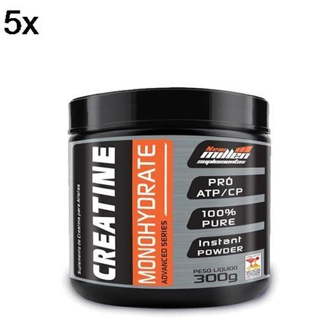 Kit 5X Creatina Monohidratada - 300g - New Millen Menor preço em Kit 5X Creatina Monohidratada - 300g - New Millen