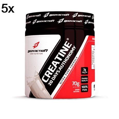 Kit 5X Creatine 20 Days Autonomy - 70g - BodyAction Menor preço em Kit 5X Creatine 20 Days Autonomy - 70g - BodyAction