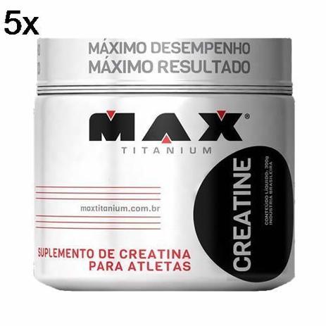 Kit 5X Creatine - 300g - Max Titanium Menor preço em Kit 5X Creatine - 300g - Max Titanium