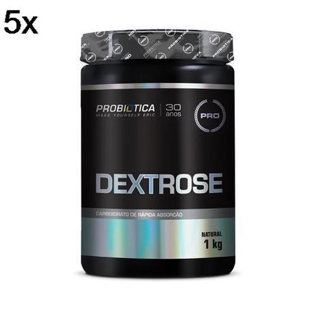 Kit 5X Dextrose - 1000g Natural - Probiótica Menor preço em Kit 5X Dextrose - 1000g Natural - Probiótica
