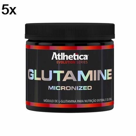 Kit 5X Glutamine Micronized Evolution Series - 300g Glutamina - Atlhetica Nutrition Menor preço em Kit 5X Glutamine Micronized Evolution Series - 300g Glutamina - Atlhetica Nutrition