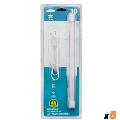 Kit 5x Luminaria Emergencia Segurimax 30 LED Tubular Super Slim 100 Lumens 6h 25m² 25923 Menor preço em Kit 5x Luminaria Emergencia Segurimax 30 LED Tubular Super Slim 100 Lumens 6h 25m² 25923