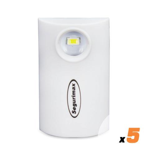 Kit 5x Luminaria LED Segurimax Touch 50 Lumens 15m² 25993 Menor preço em Kit 5x Luminaria LED Segurimax Touch 50 Lumens 15m² 25993