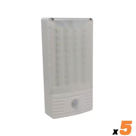 Kit 5x Luminária Multifunção Segurimax Led 288 Lumens + Sensor 1.5H 50M² 24532 Menor preço em Kit 5x Luminária Multifunção Segurimax Led 288 Lumens + Sensor 1.5H 50M² 24532