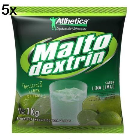 Kit 5X Maltodextrin - 1000g Lima-Limão - Atlhetica Nutrition Menor preço em Kit 5X Maltodextrin - 1000g Lima-Limão - Atlhetica Nutrition