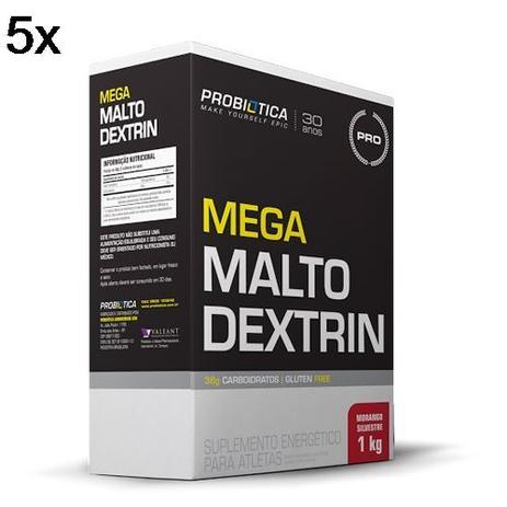 Kit 5X Mega Maltodextrin - 1 Kg Morango Silvestre - Probiótica é boa?