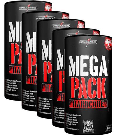 Kit 5x Mega Pack Hardcore (30 Packs) Integralmédica Menor preço em Kit 5x Mega Pack Hardcore (30 Packs) Integralmédica