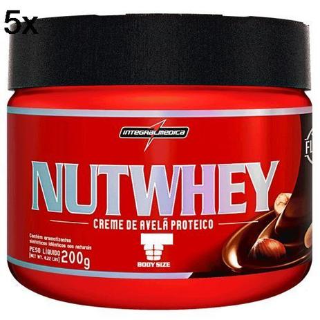 Kit 5X Nutwhey Creme de Avelã Proteico - 200g - IntegralMédica - Integralmedica Menor preço em Kit 5X Nutwhey Creme de Avelã Proteico - 200g - IntegralMédica - Integralmedica