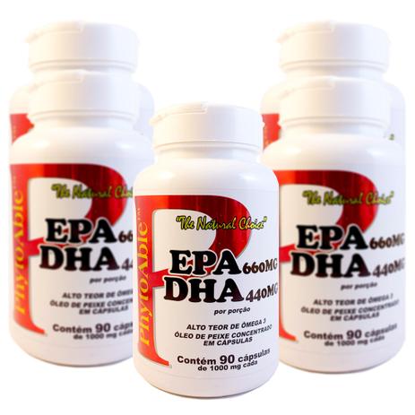 Kit 5x Ômega 3 EPA 660mg DHA 440mg 90 Softgel Caps - Phytoable Menor preço em Kit 5x Ômega 3 EPA 660mg DHA 440mg 90 Softgel Caps - Phytoable