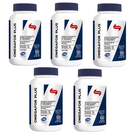Kit 5X Omegafor Plus 120 cápsulas - Vitafor Menor preço em Kit 5X Omegafor Plus 120 cápsulas - Vitafor