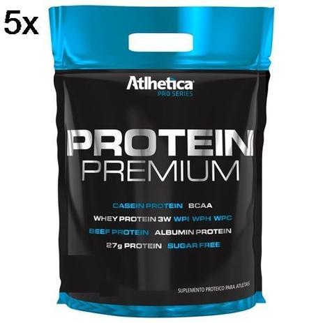 Kit 5X Protein Premium - 850g Refil Baunilha - Atlhetica Nutrition Menor preço em Kit 5X Protein Premium - 850g Refil Baunilha - Atlhetica Nutrition