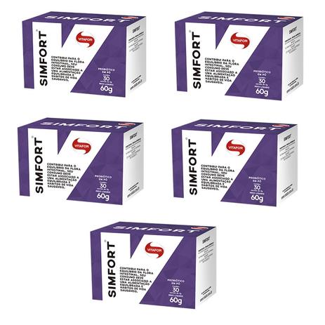 Kit 5X Simfort 30 sachês de 2g- Mix de Probióticos - Vitafor Menor preço em Kit 5X Simfort 30 sachês de 2g- Mix de Probióticos - Vitafor