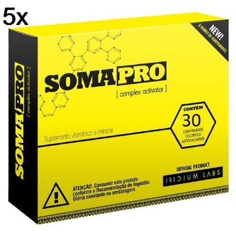 Kit 5X Somapro - 30 Cápsulas - Iridium Menor preço em Kit 5X Somapro - 30 Cápsulas - Iridium