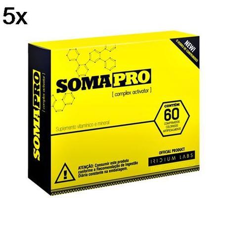 Kit 5X Somapro - 60 Cápsulas - Iridium Menor preço em Kit 5X Somapro - 60 Cápsulas - Iridium