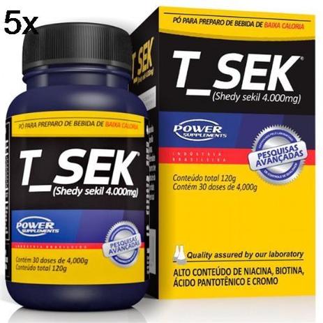 Kit 5X T_Sek - 120g - Power Supplements Menor preço em Kit 5X T_Sek - 120g - Power Supplements