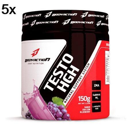 Kit 5X Testo HGH - 150g Uva com BlueBerry - BodyAction Menor preço em Kit 5X Testo HGH - 150g Uva com BlueBerry - BodyAction