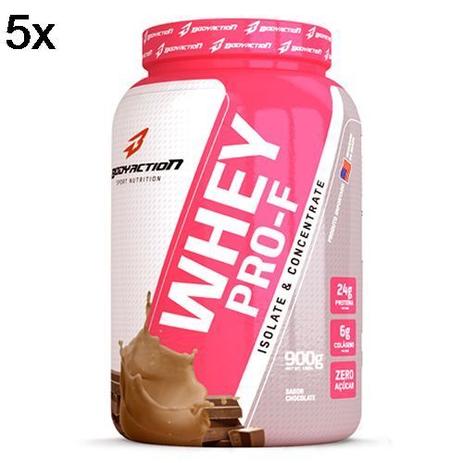 Kit 5X Whey PRO-F - 900g Chocolate - BodyAction Menor preço em Kit 5X Whey PRO-F - 900g Chocolate - BodyAction