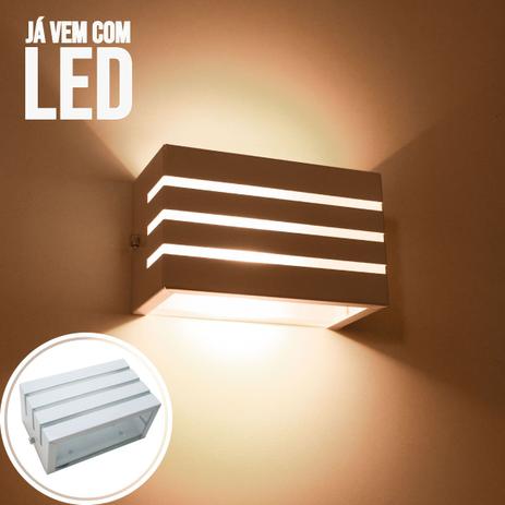 kit 6 Arandela frisada retangular branca + 6 led G9 5w branco frio 6000k st548 - Starlumen Menor preço em kit 6 Arandela frisada retangular branca + 6 led G9 5w branco frio 6000k st548 - Starlumen